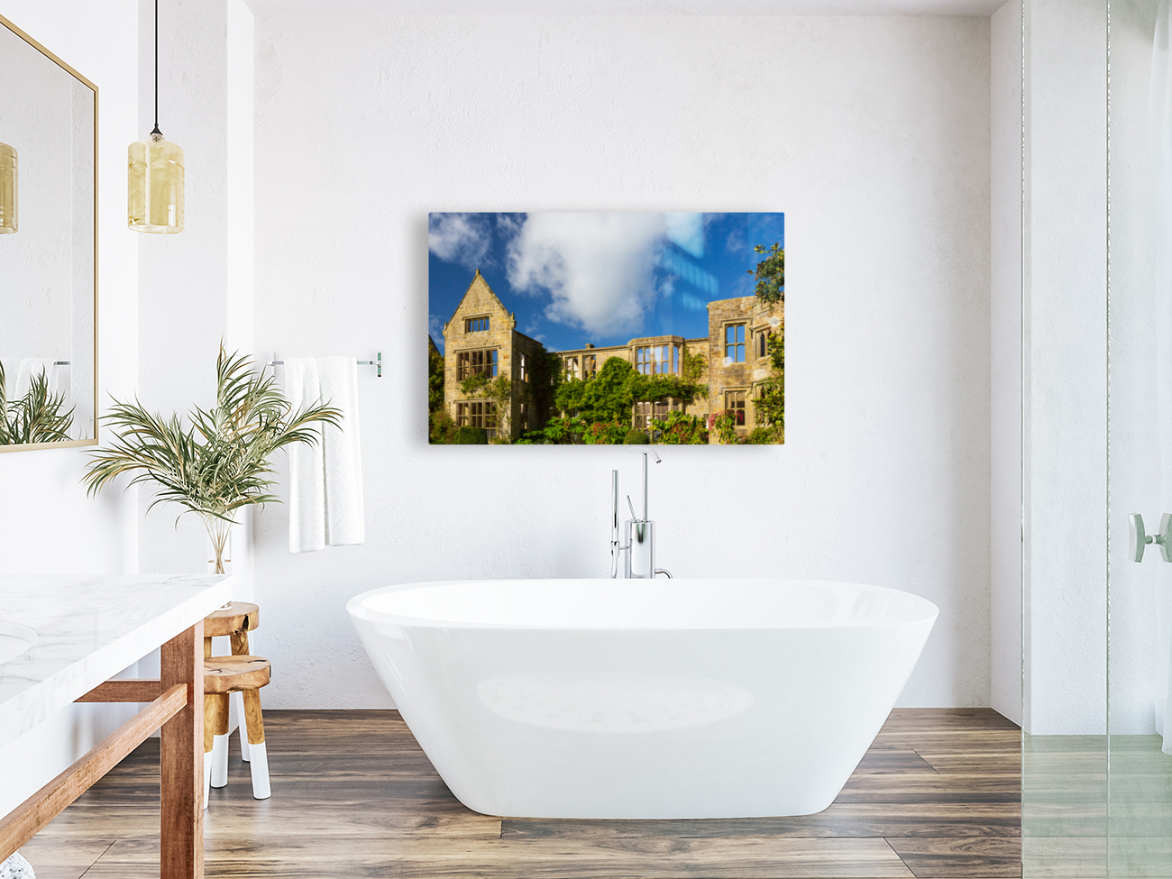 Abandoned historic British building with no roof Reproduction