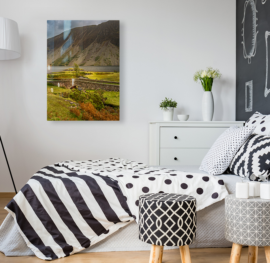 Stone bridge over river by Wastwater Reproduction