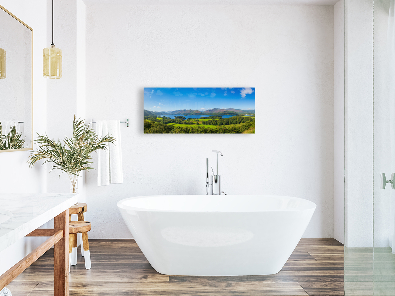 Derwent Water from Castlehead viewpoint Reproduction