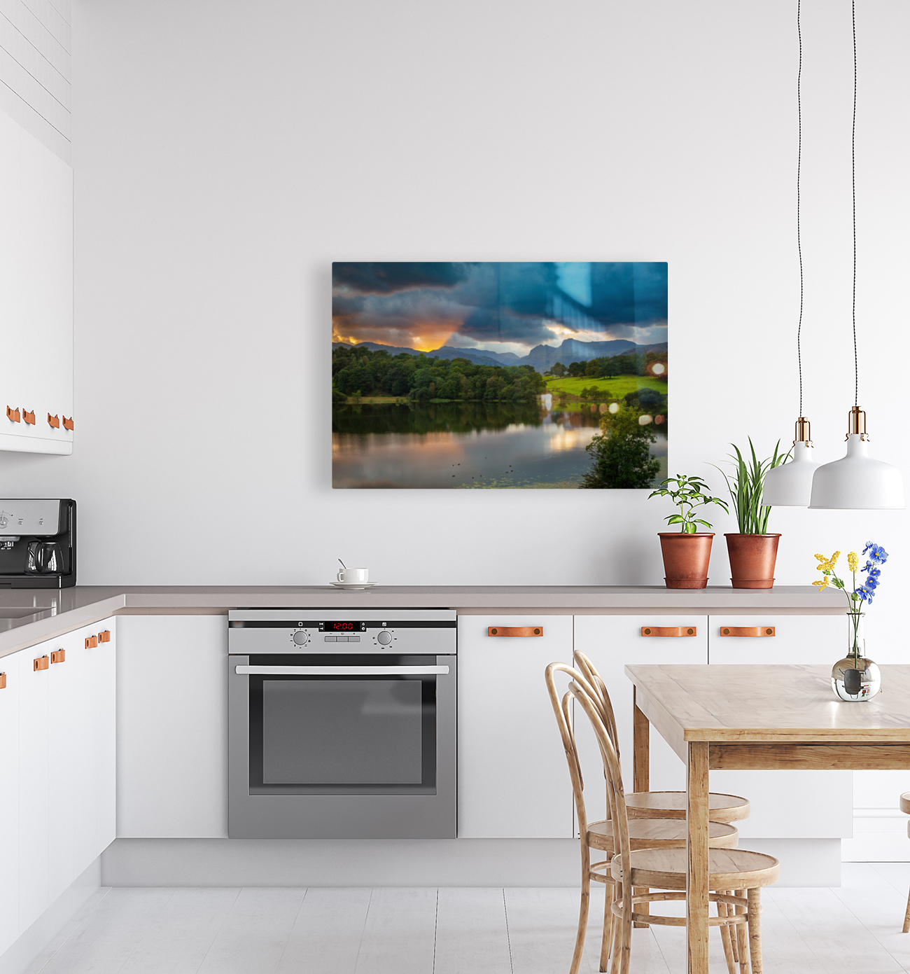 Sunset at Loughrigg Tarn in Lake District Reproduction