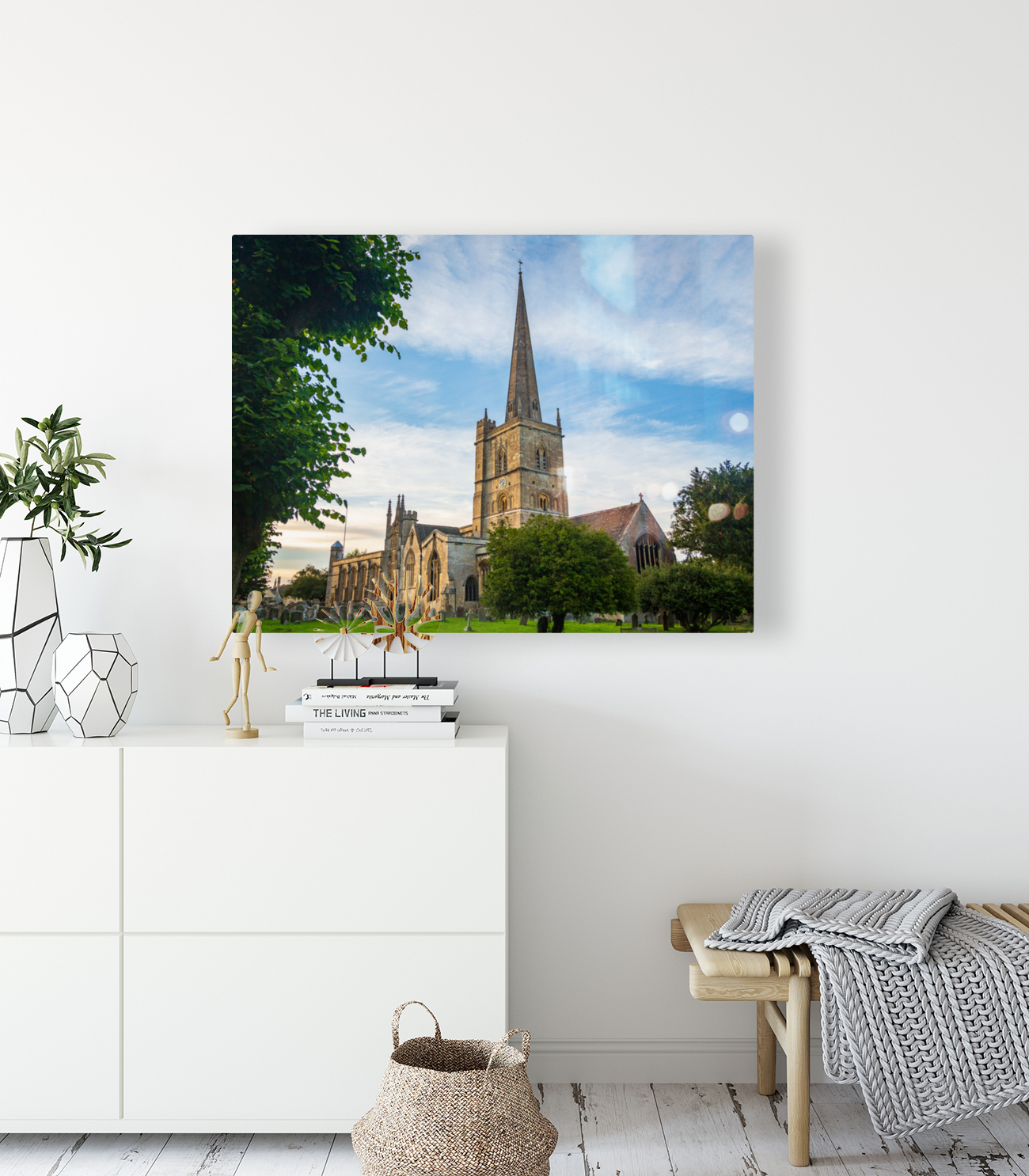 Church and graveyard in Burford Reproduction