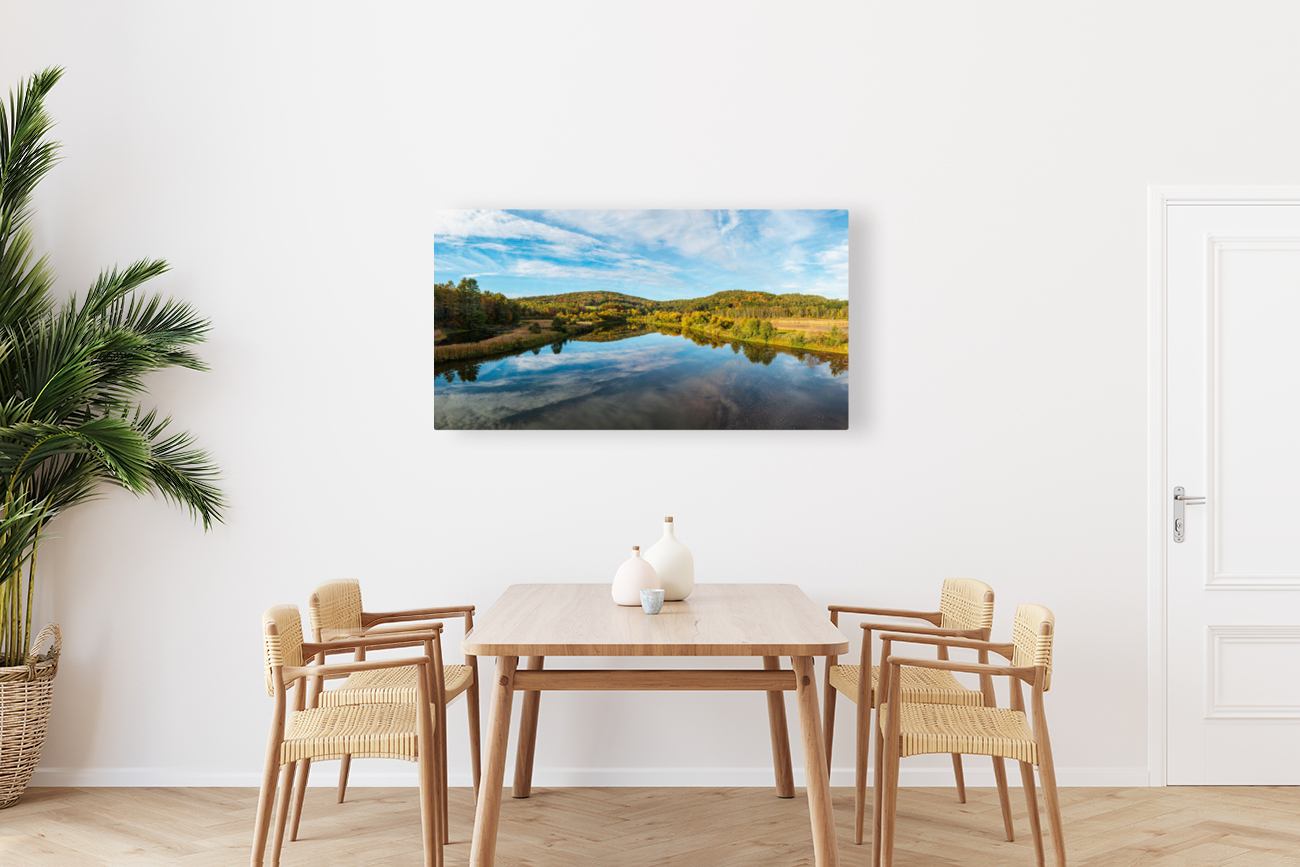 Ottauquechee river near Quechee gorge in the fall Reproduction