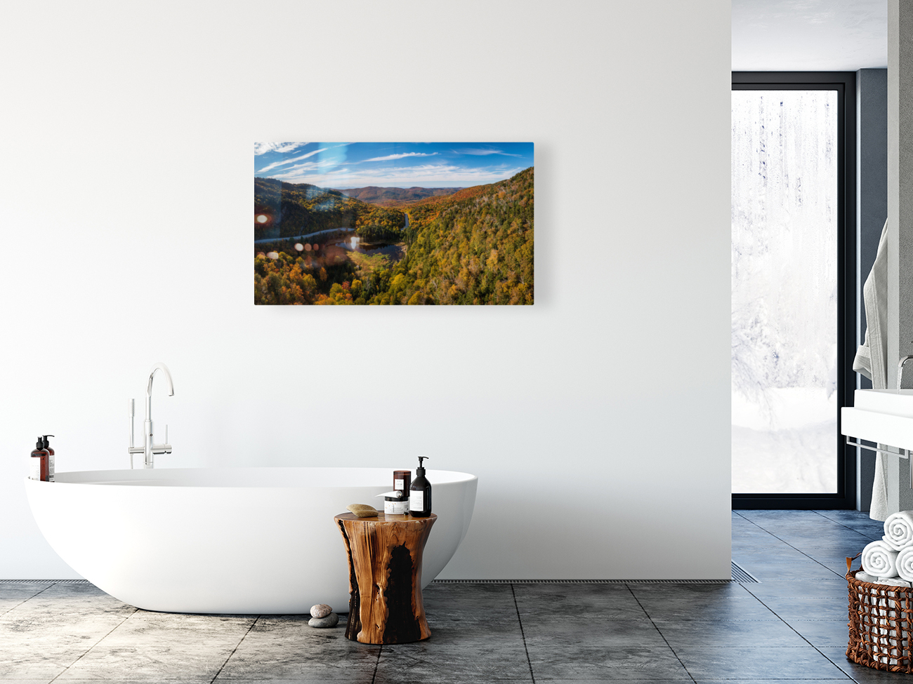 Aerial view of Appalachian Gap Road in Vermont Reproduction