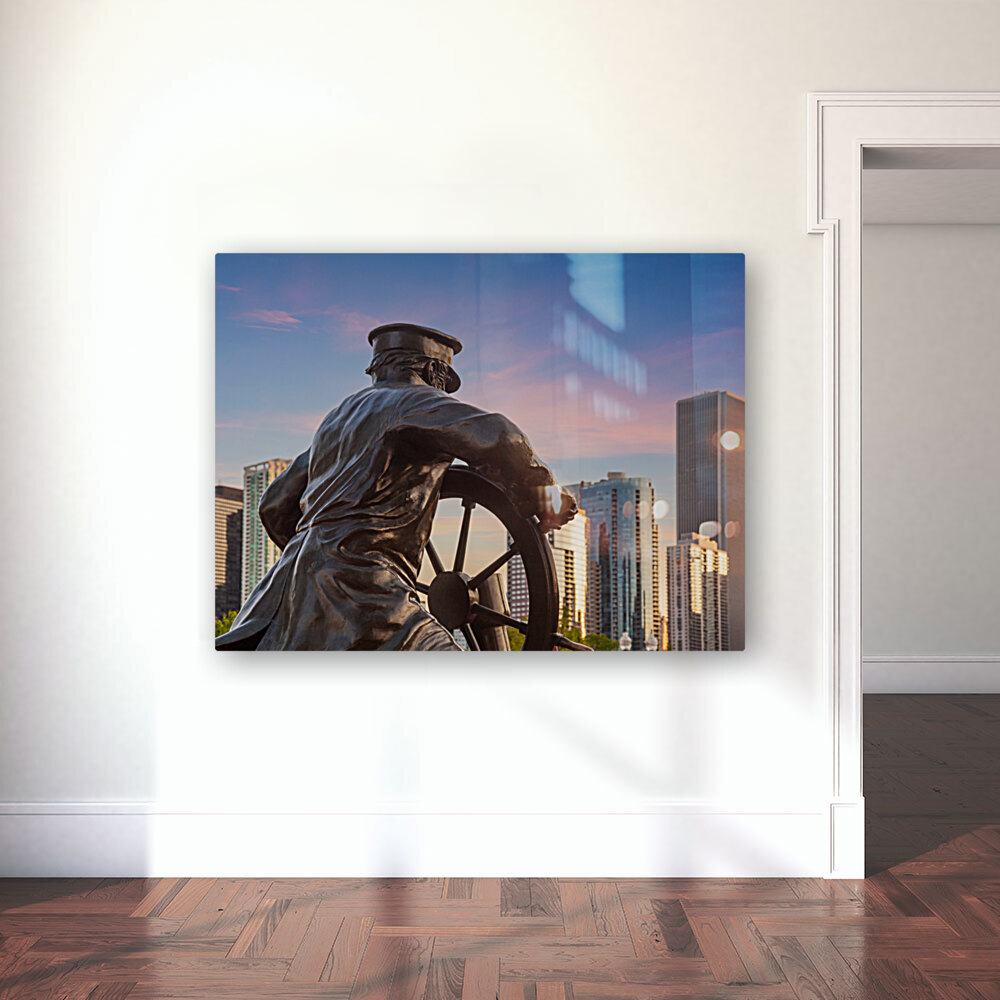 Captain on the Helm statue in Chicago Reproduction