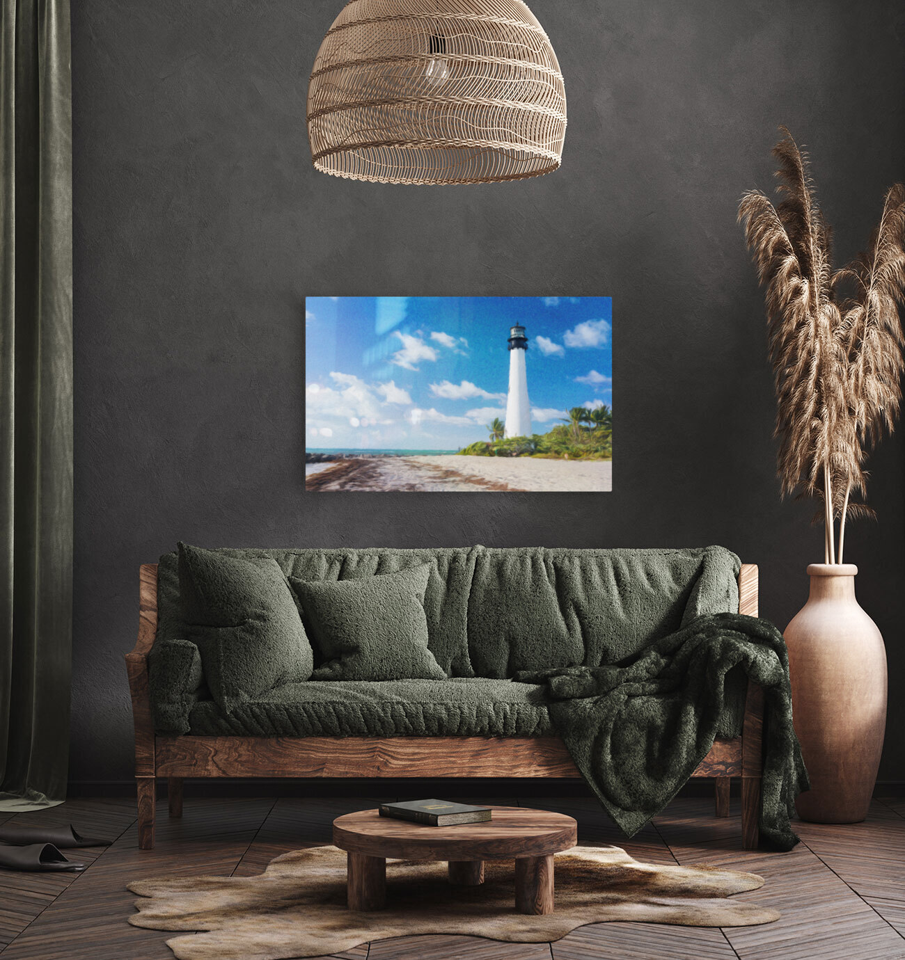 Painting of Cape Florida lighthouse Reproduction