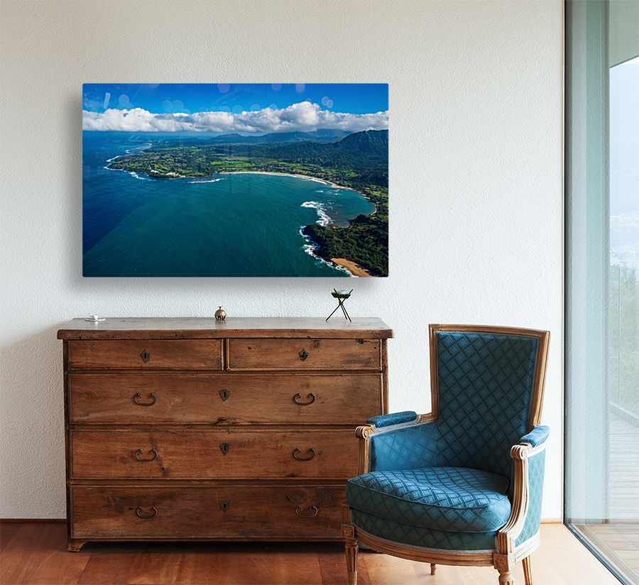 Garden Island of Kauai from helicopter Reproduction