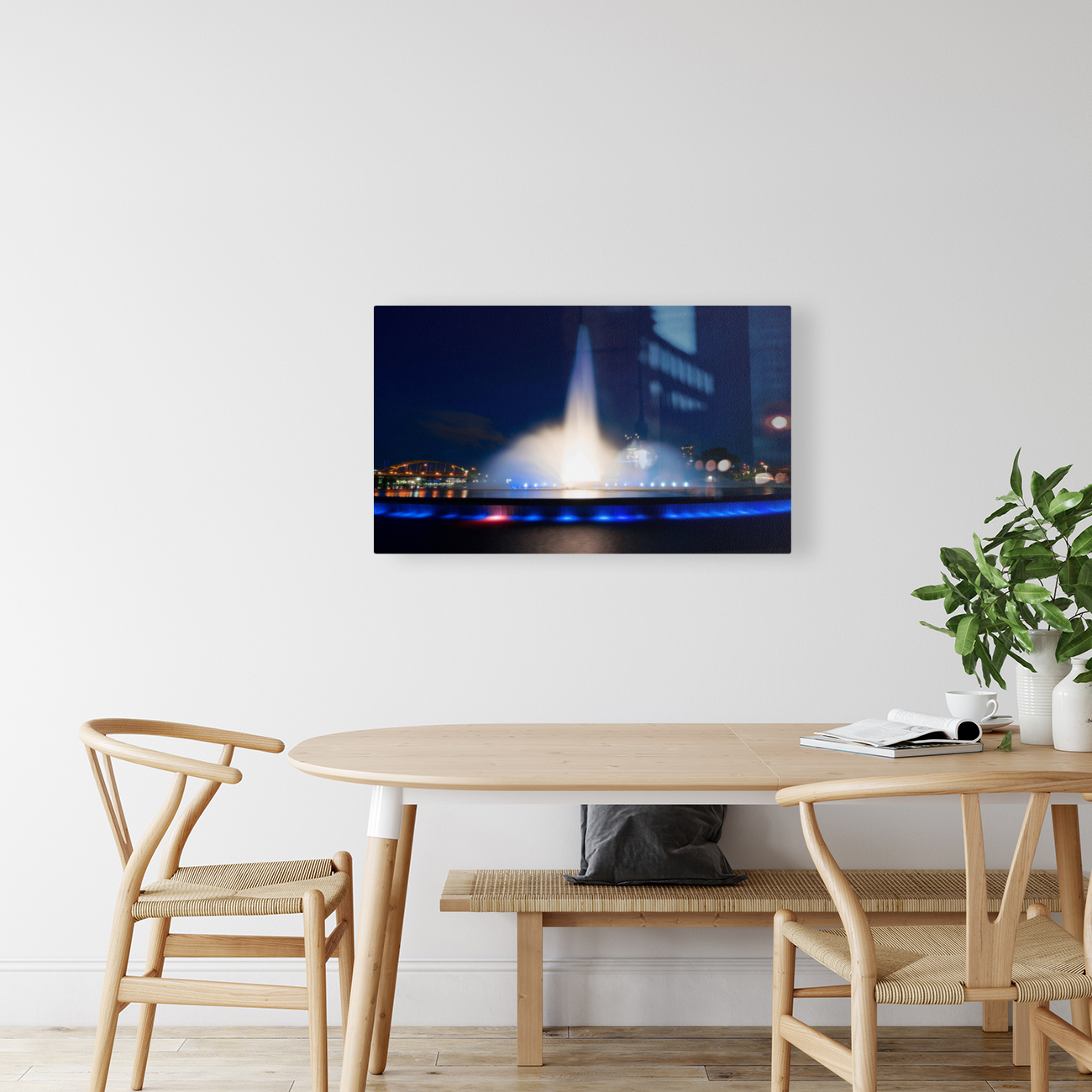 Point State Park Fountain in downtown Pittsburgh at night Reproduction