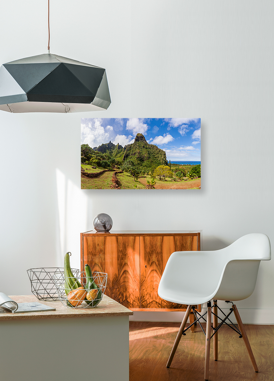 Jagged peaks above Lumahuli gardens Reproduction