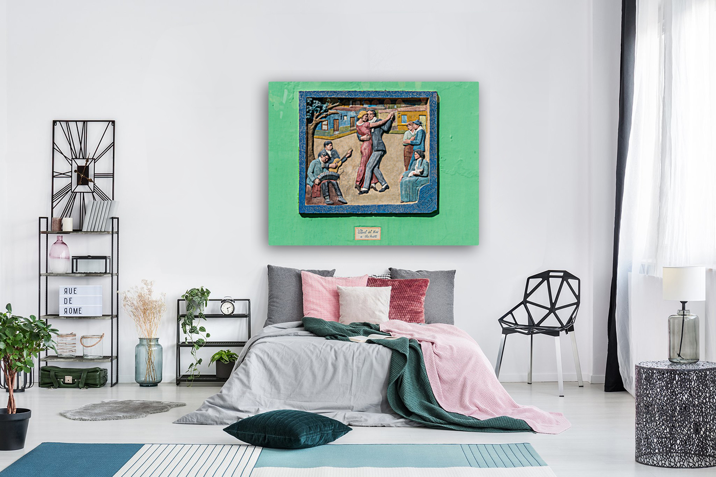 Carnation of the Air bas-relief painting by Luis Perlotti Reproduction