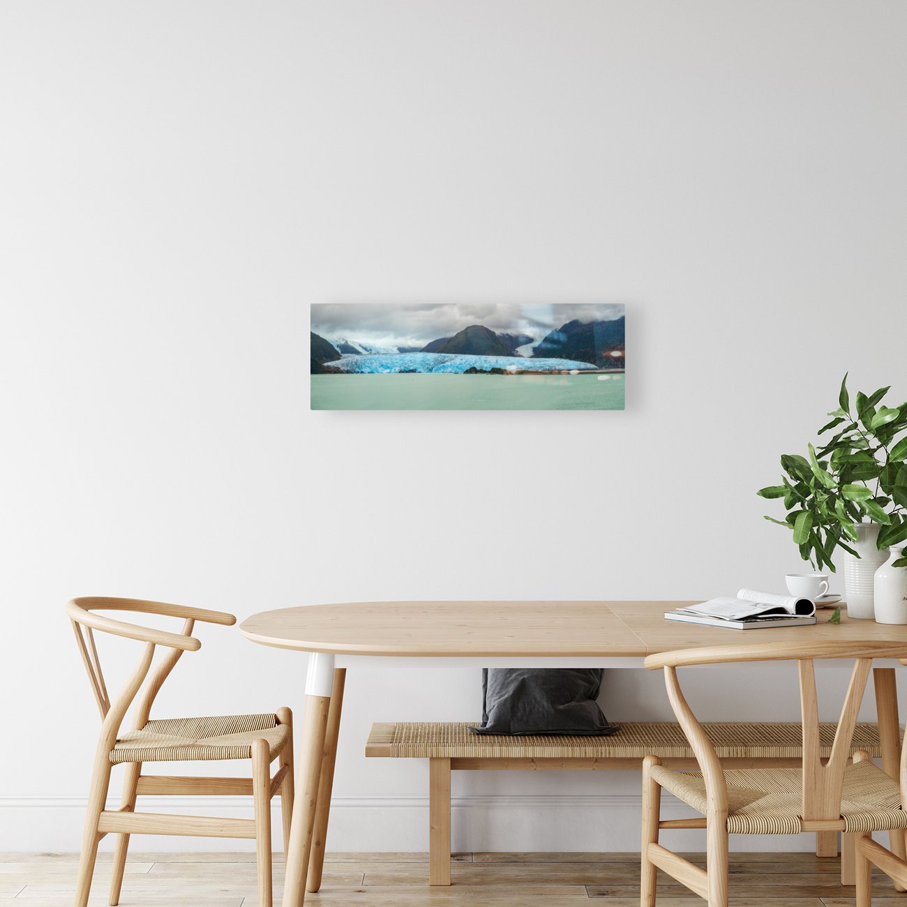 Panorama of Amalia Glacier in Patagonia from Viking cruise ship Reproduction