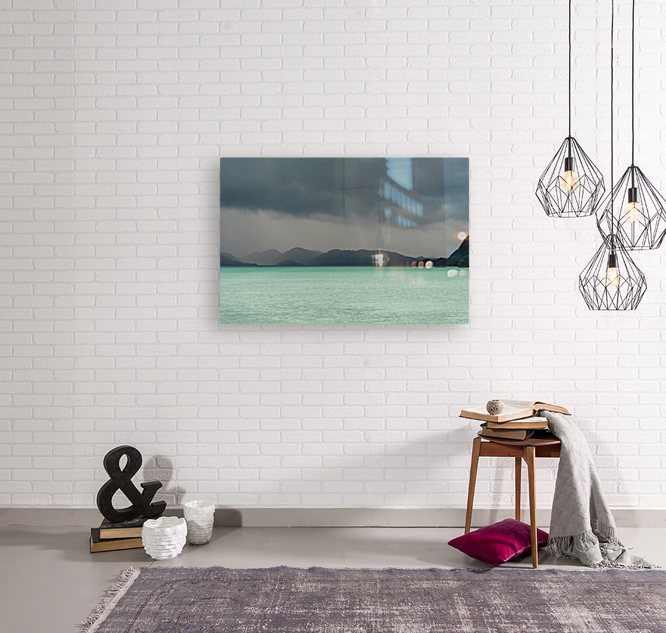 Milky ocean approaching Amalia Glacier due to suspended clay Reproduction