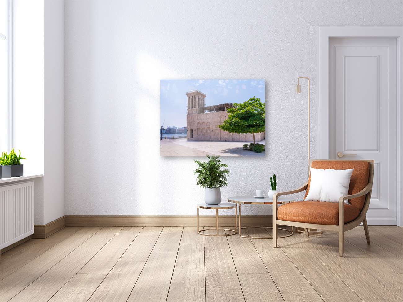 Traditional house in Al Shindagha district and museum in Dubai Reproduction