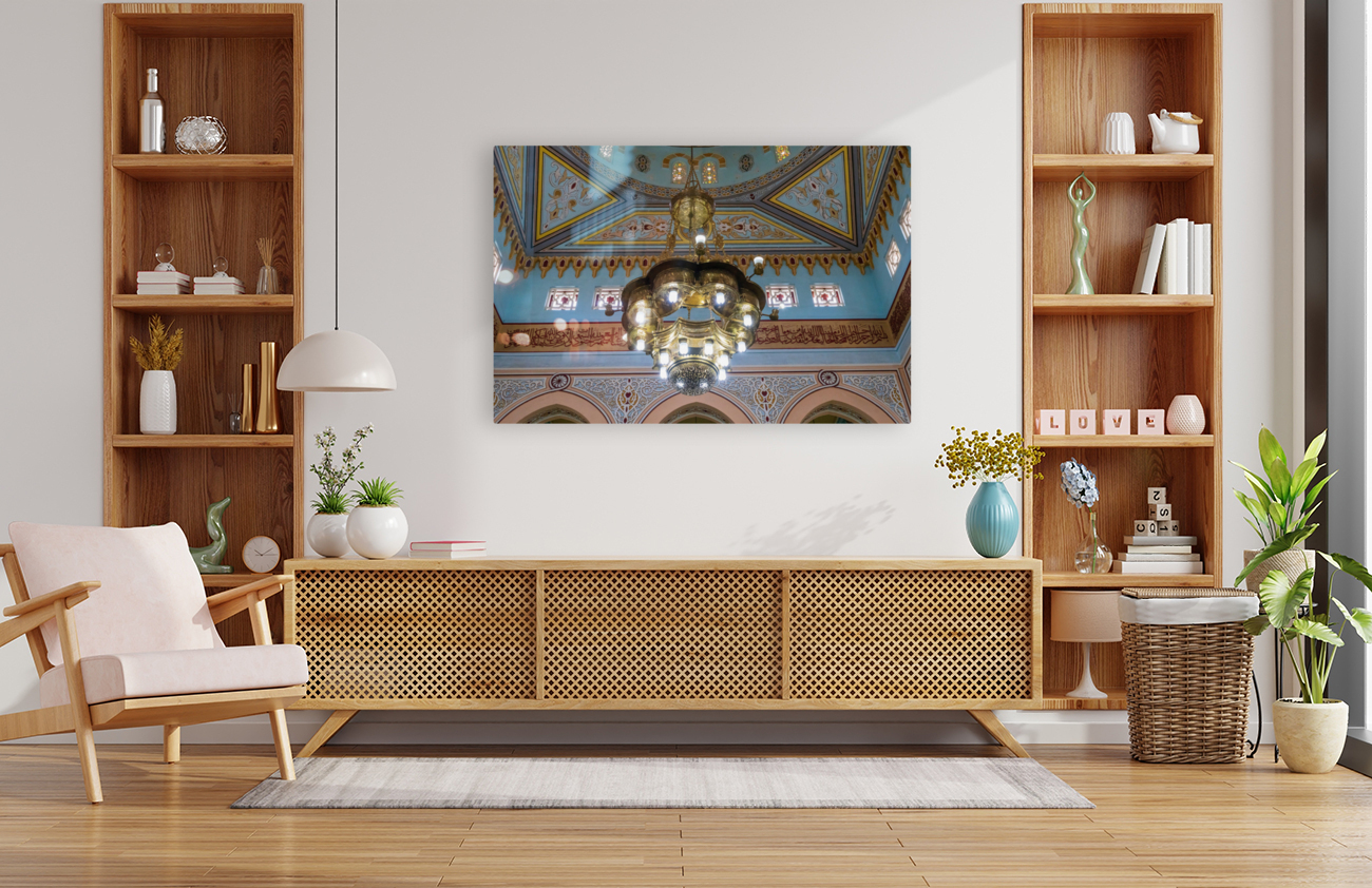 Interior of the dome in the Jumeirah Mosque open to visitors in  Reproduction