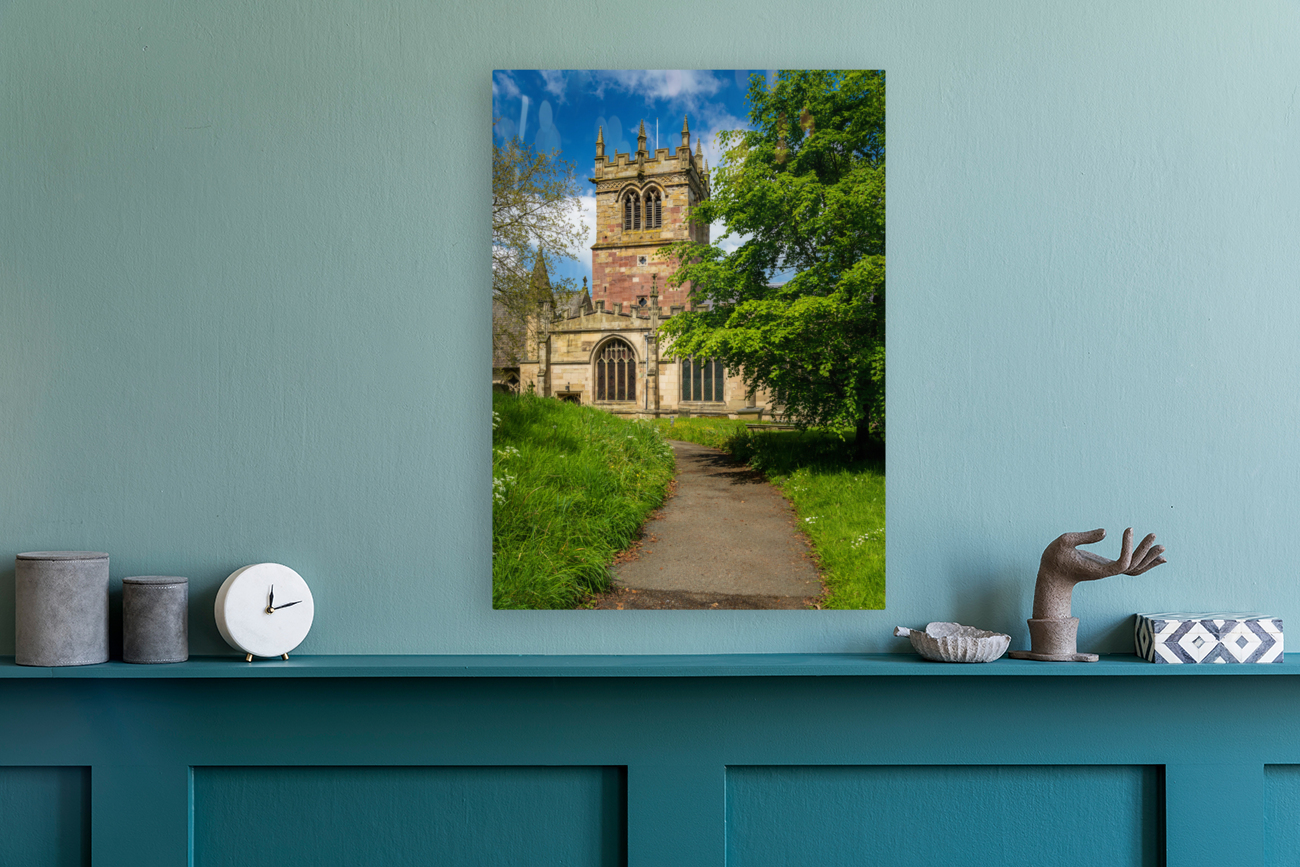 Parish church of St Marys in Ellesmere Shropshire Reproduction