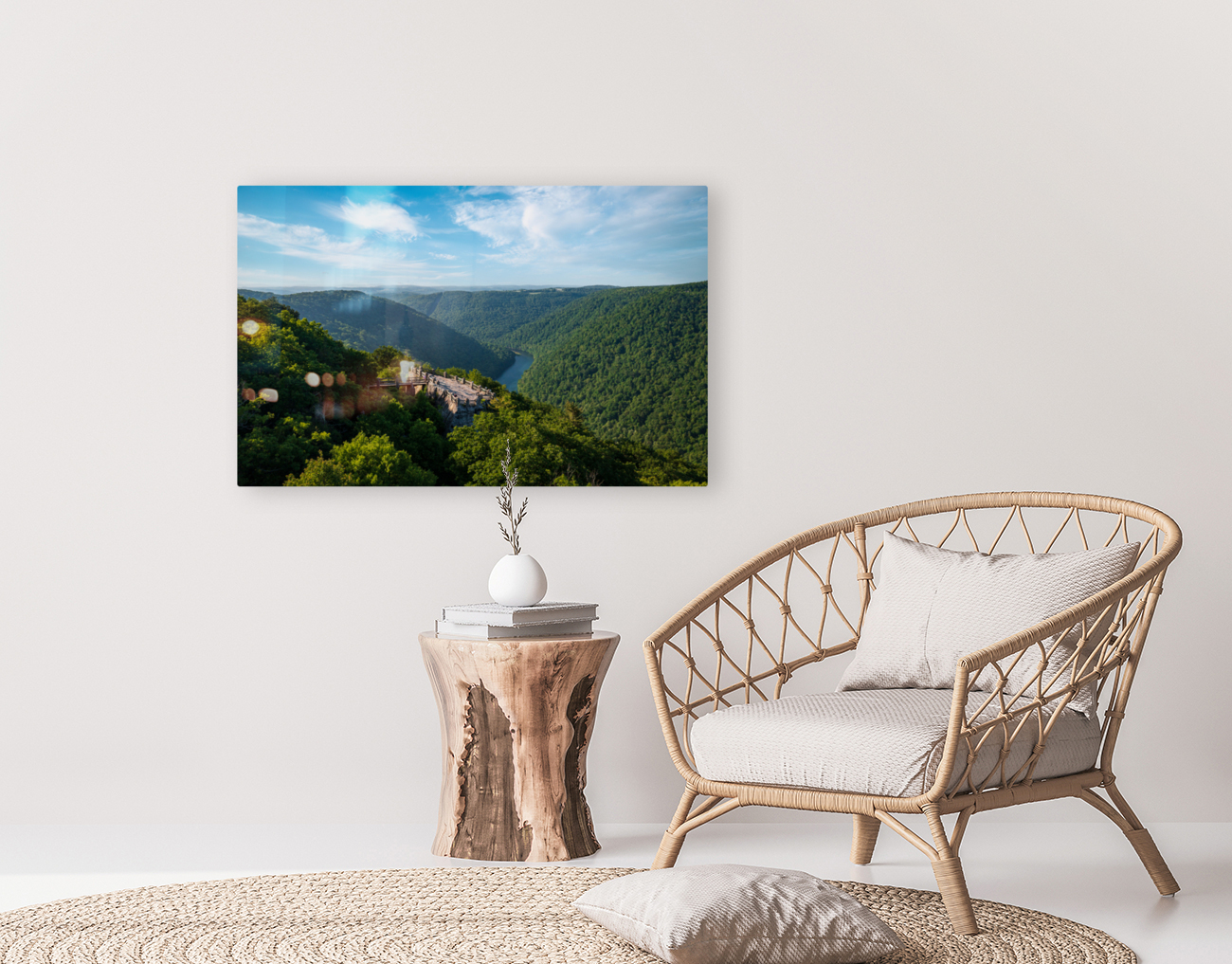 Aerial panorama of Cheat River Gorge Reproduction