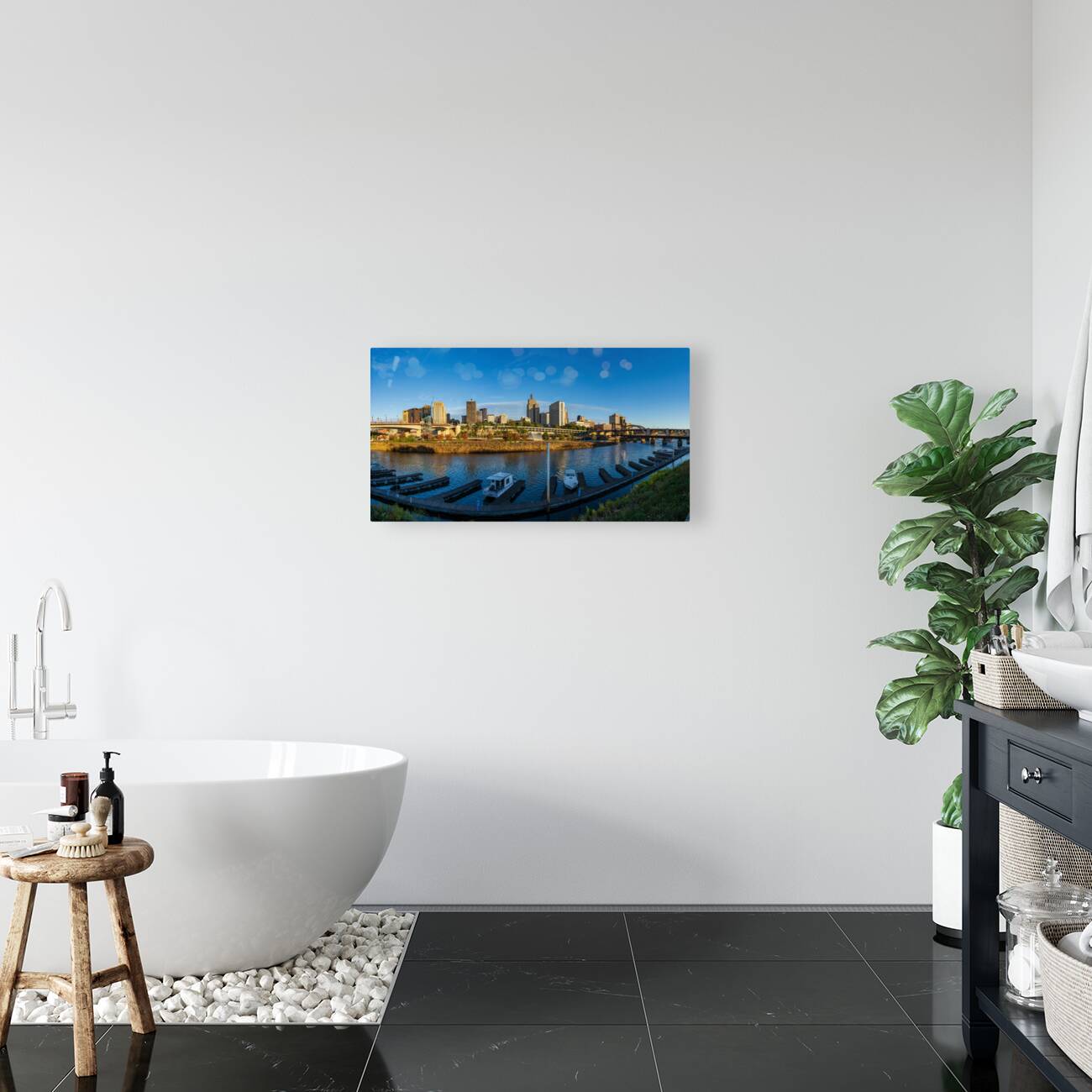 Sunrise over the downtown district of St Paul Minnesota Reproduction