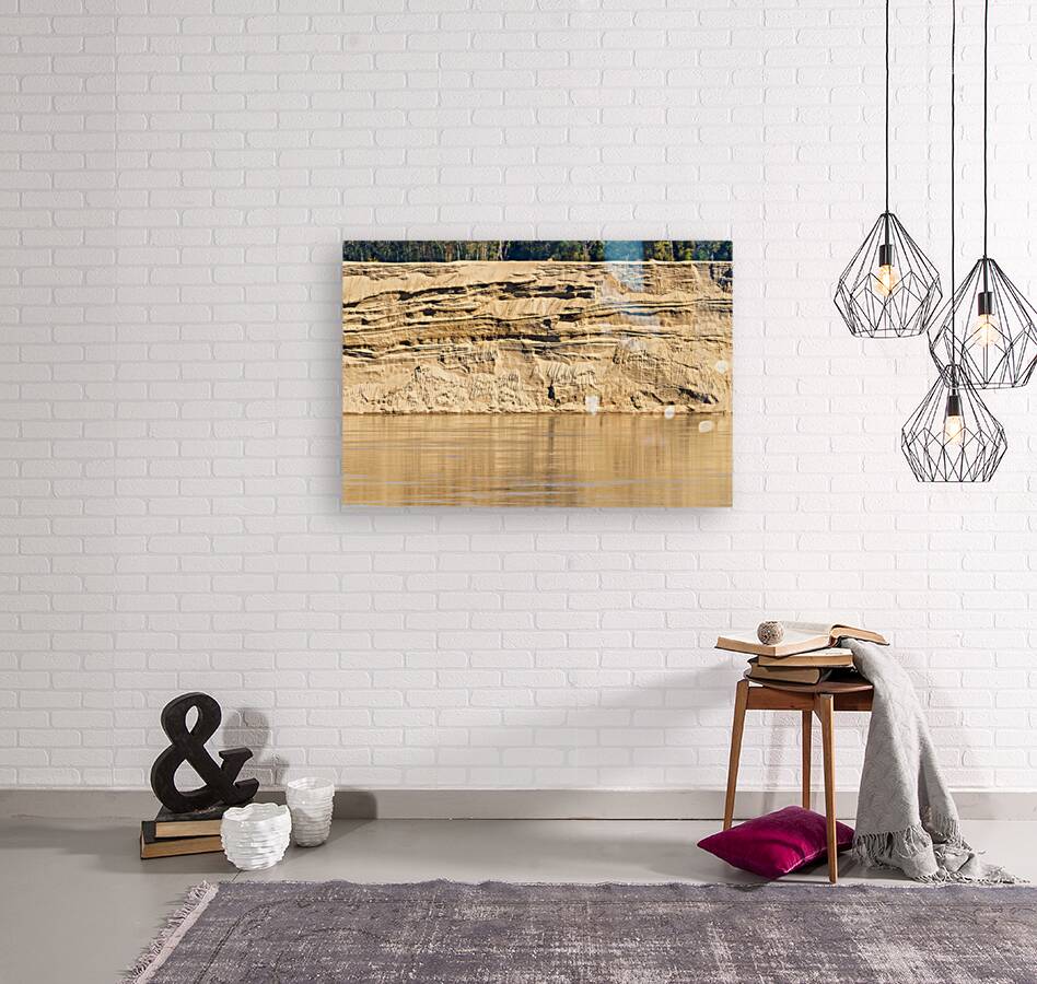 Exposed cliffs of sand by the side of Mississippi river in Octob Reproduction