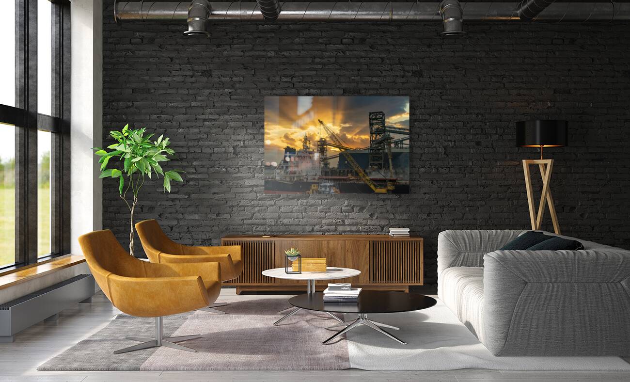 Sunset over Port Allen on Mississippi river in Baton Rouge Loui Reproduction