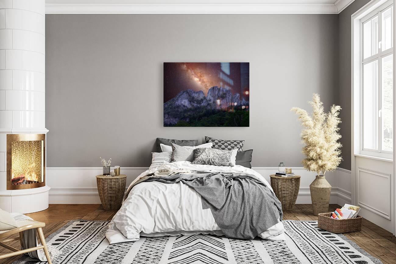 Galaxy over Seneca Rocks in West Virginia Reproduction