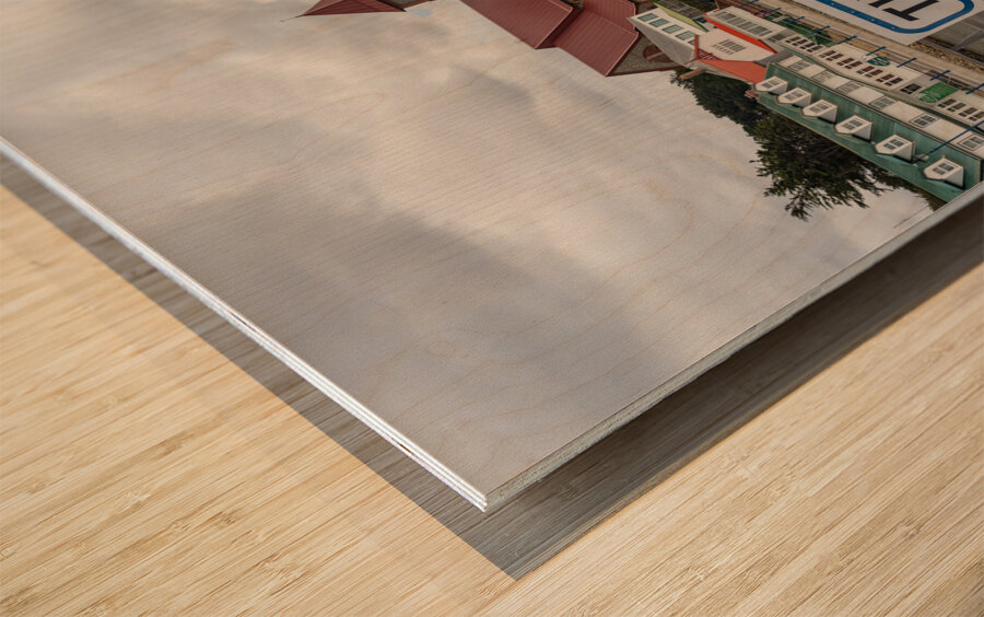 Welcome to Falklands sign in Stanley Falkland Islands Wood print