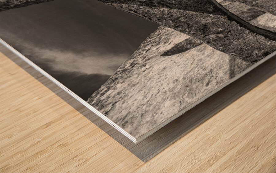 Repeating arches in priest building at Mission San Jose Texas Wood print