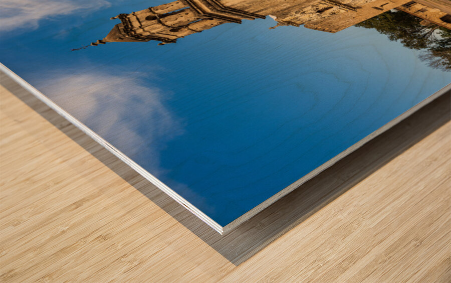 Entrance to the ornate San Jose mission church near San Antonio Wood print