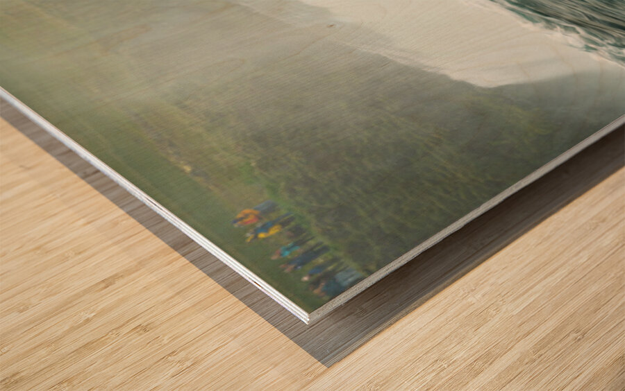 Godafoss or Waterfall of the Gods near Akureyri in Northern Ice Wood print