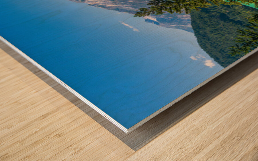 Overlook of Diablo Lake in North Cascades National Park in Washi Wood print