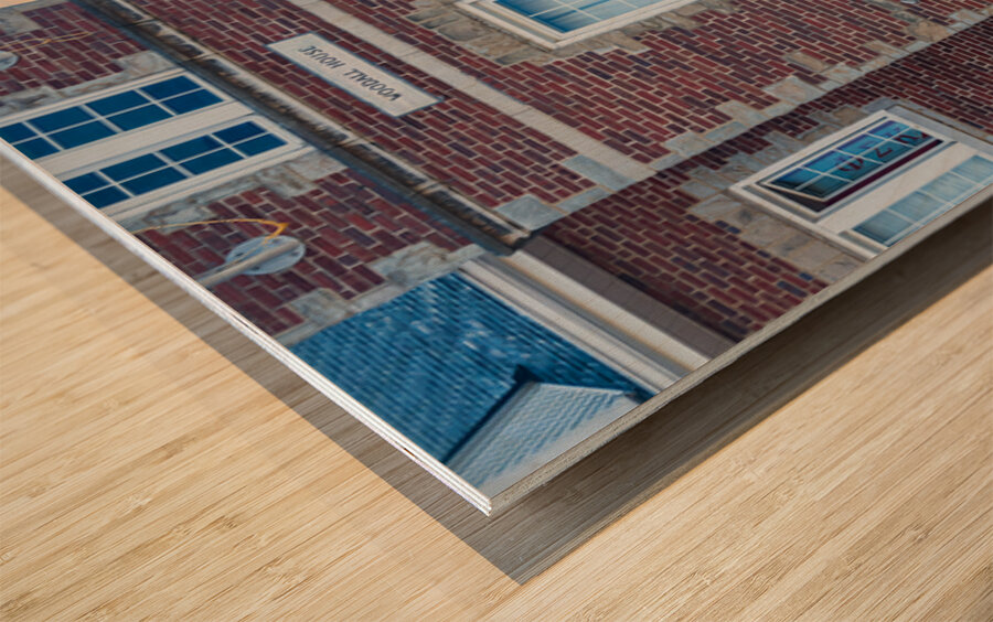 Phi Sigma Kappa Woodall House Entrance at WVU Wood print