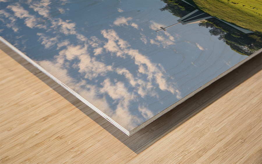 Large cross on top of the chapel in the Valley of the Temples Wood print