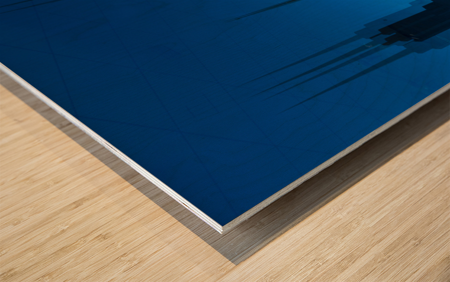 Mormon temple in Washington DC in late winter Wood print