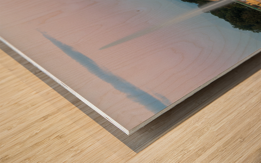 City Park in Denver with boathouse Ferril Lake Wood print