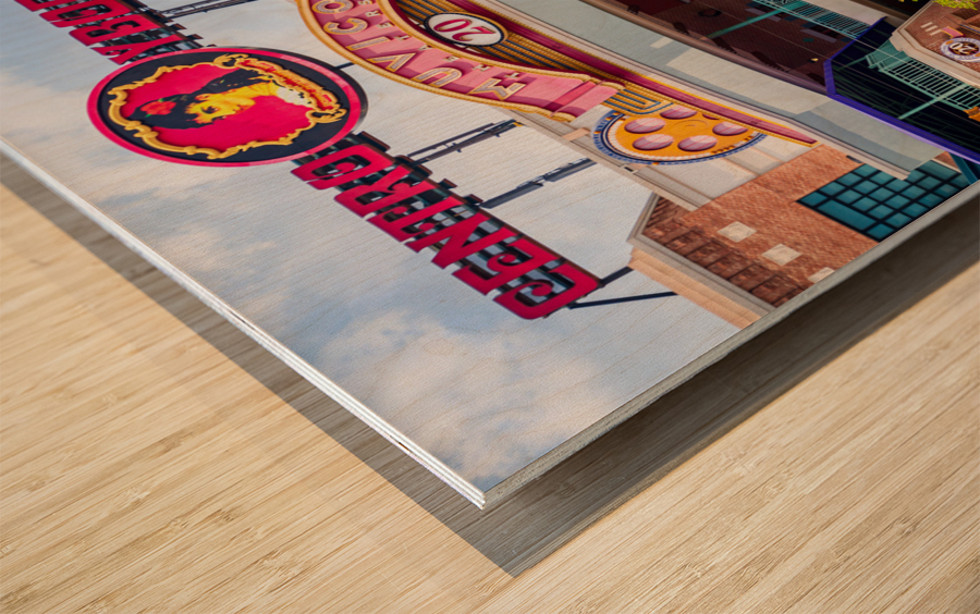 Cinema in Ybor City in Tampa Florida Wood print