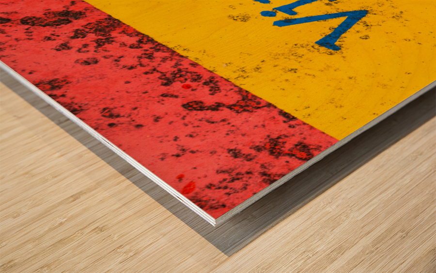 Macro photo of state of Virginia name on newstand Wood print