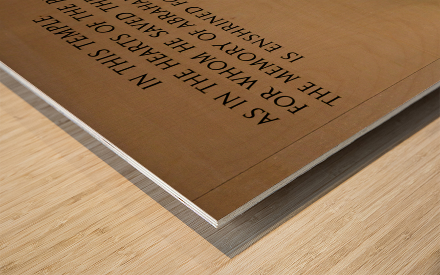 President Lincoln statue Wood print