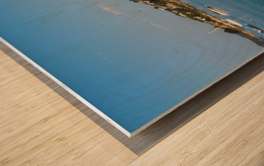 Seaside town of St Mawes in Cornwall Wood print