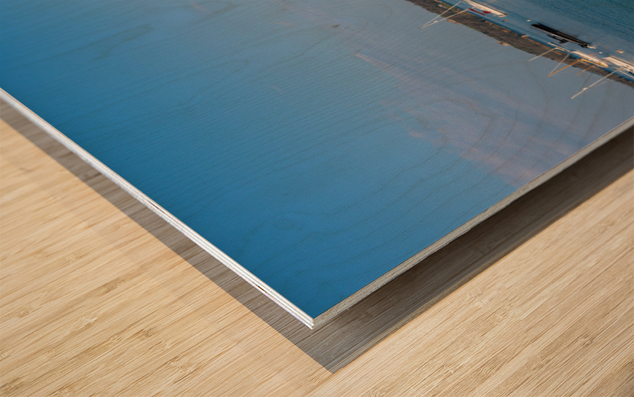 Seaside town of St Mawes in Cornwall Wood print