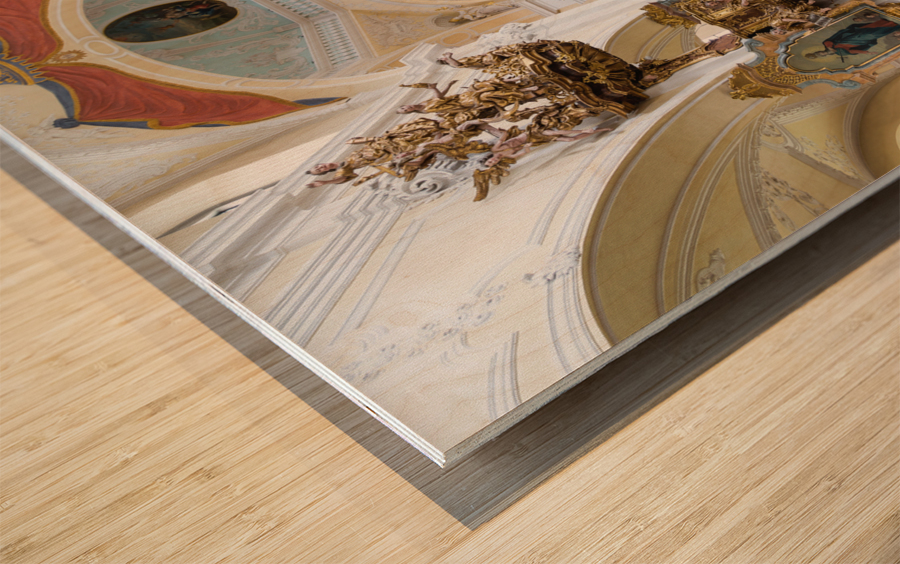 Interior Parish Church Gerlachsheim Germany Wood print