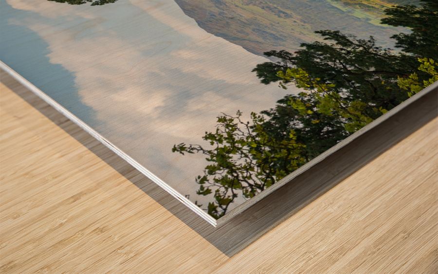 View of the manor house at Bodnant Gardens in North Wales Wood print