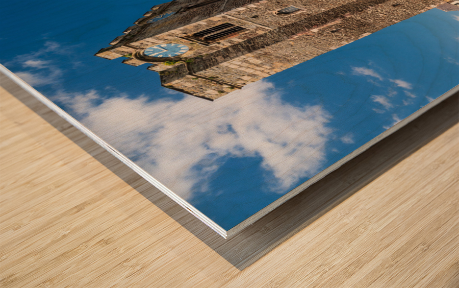 St Marys Church in historic Conwy in North Wales Wood print