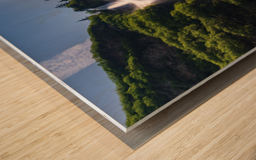 Dramatic waterfall of Bridal Veil Falls in Keystone Canyon Wood print