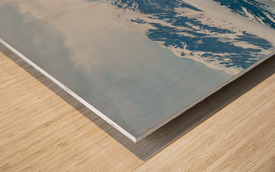 The Hubbard glacier near Valdez in Alaska on cloudy day Wood print