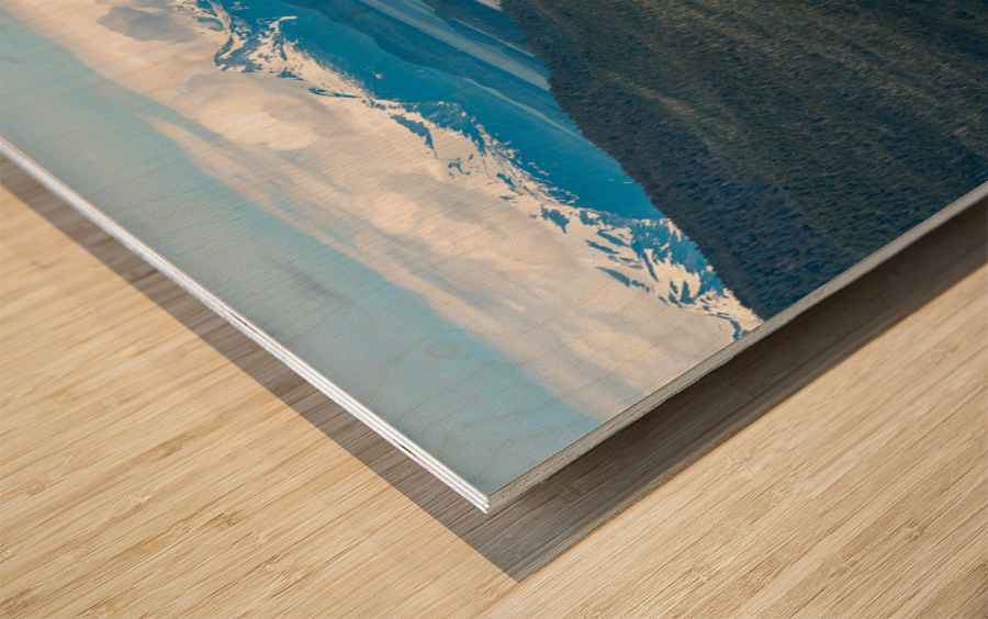 GoldBelt tram suspended above the city of Juneau Alaska Wood print