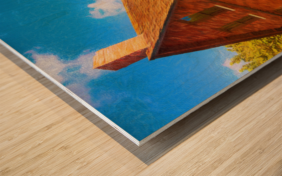 Pastel sketch of lighthouse keeper house Bill Baggs Wood print