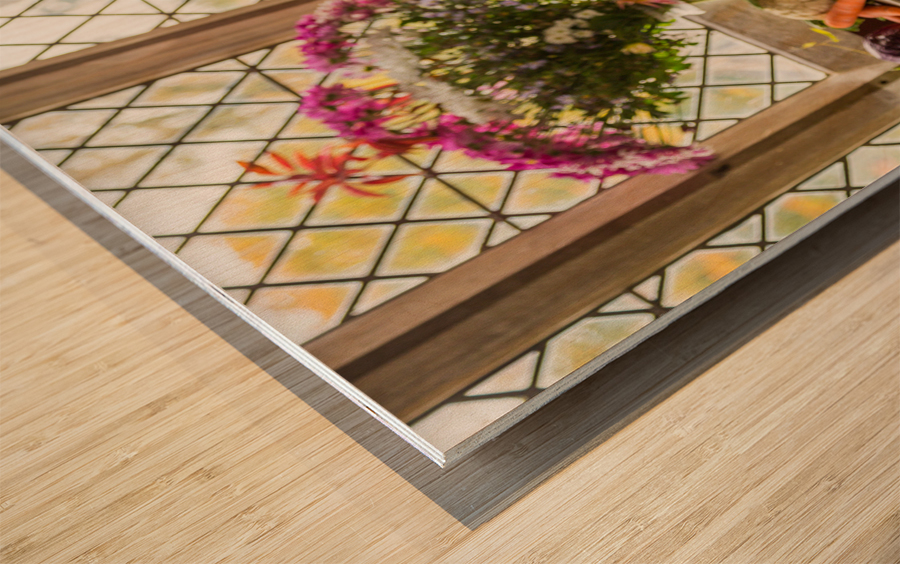 Interior of St Mary Church Swinbrook Wood print