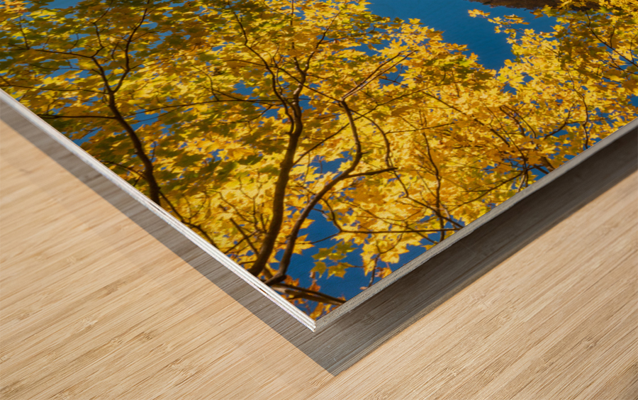 View of the rocky peaks of Smugglers Notch Wood print
