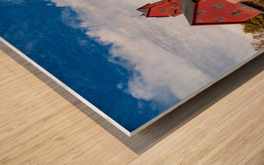 Old Red Mill in Jericho Vermont during the fall Wood print