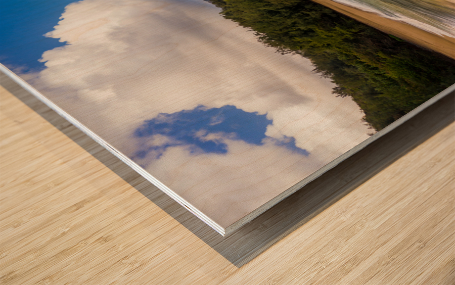 Aerial drone shot of Lumahai Beach on the north shore of Kauai i Wood print