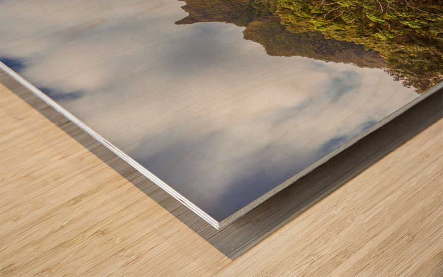 Jagged peaks above Lumahuli gardens Wood print