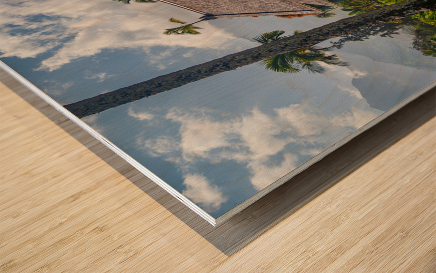 Mission Church in Hanalei Kauai Wood print